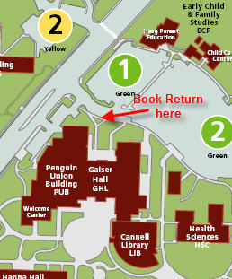 Map of book return location