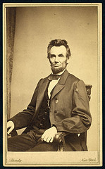 President Lincoln, seated