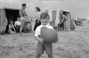 a little boy on the beach