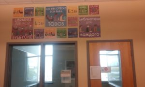 Libraries Are For Everyone posters in iCommons