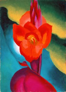 Red Canna, a flower painting by O'Keeffe made in 1919