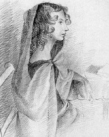 Sketch of Anne Bronte made by her sister Charlotte