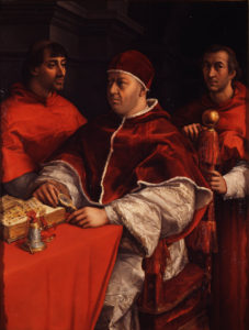 Portrait of Pope Leo X with Two Cardinals