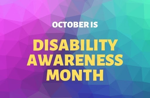 Text reads: October is Disability Awareness Month